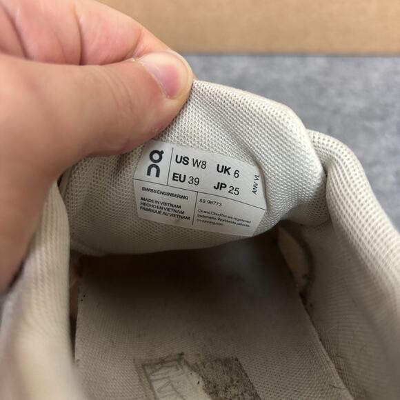 On Cloud 5 All White Athletic Sneakers Trainer Running Shoes Womens Size 8 US - Picture 8 of 8